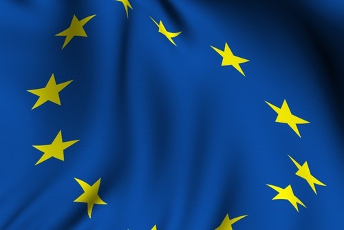 close up of the european flag